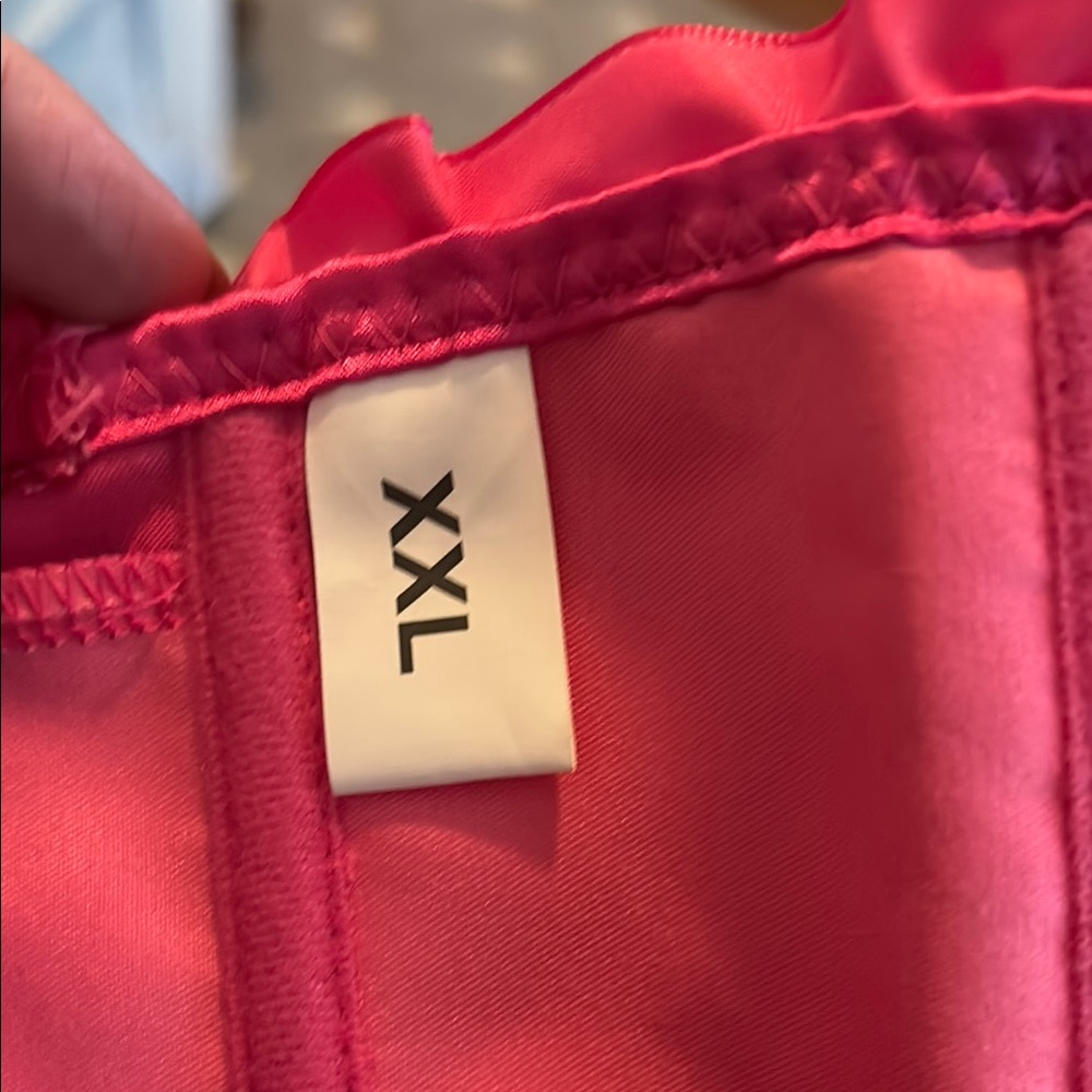 Pink Corset Top with Ruffle Trim - Picture 6 of 6